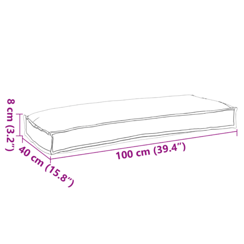 Pallet Cushion for Bench Anthracite 100x40x8cm Oxford Fabric - Image 6