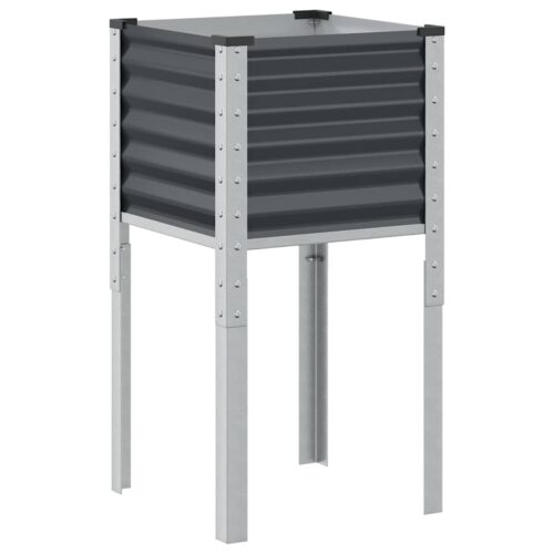 Garden Planter Anthracite 45x45x88cm Steel