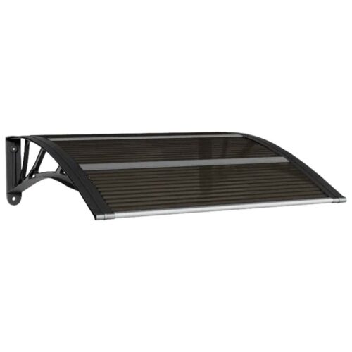 Door Canopy Black 80x75cm Polycarbonate