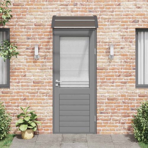 Door Canopy Black 80x75cm Polycarbonate - Image 3