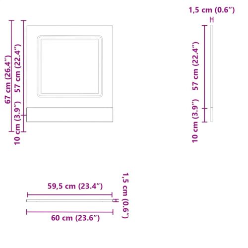 Dishwasher Panel Kalmar White 60x1.5x67cm Engineered Wood - Image 8