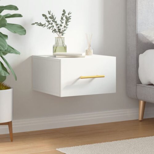 Wall-mounted Bedside Cabinet White 35x35x20cm