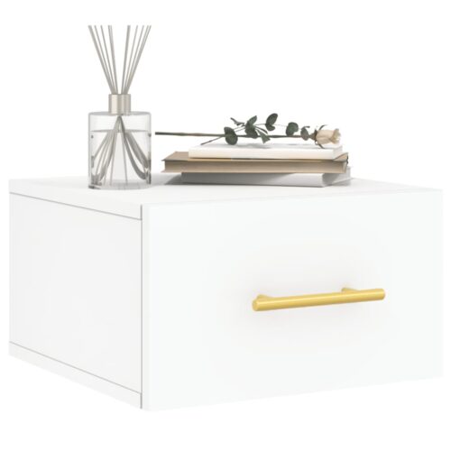 Wall-mounted Bedside Cabinet White 35x35x20cm - Image 3