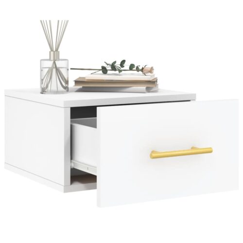 Wall-mounted Bedside Cabinet White 35x35x20cm - Image 4