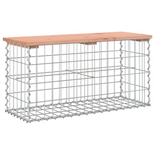 Garden Bench Gabion Design 83x31.5x42cm Solid Wood Douglas