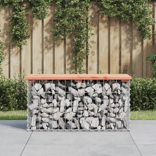 Garden Bench Gabion Design 83x31.5x42cm Solid Wood Douglas - Image 2
