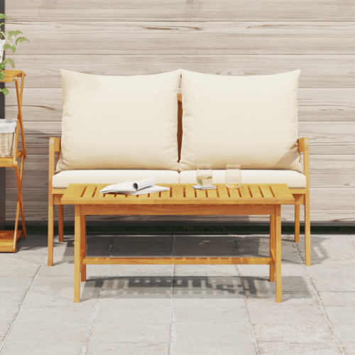 Coffee Table 90x45x40cm Solid Wood Acacia - Image 4