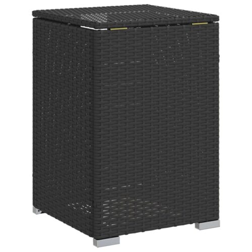 Propane Tank Cover Table Black 40x40x60cm Poly Rattan - Image 7