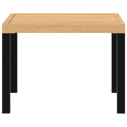 Garden Coffee Table Black 55x55x39.5cm Powder-coated Steel - Image 3