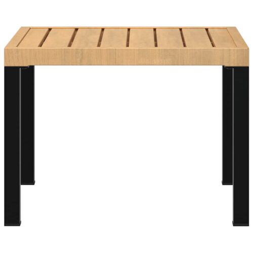 Garden Coffee Table Black 55x55x39.5cm Powder-coated Steel - Image 4