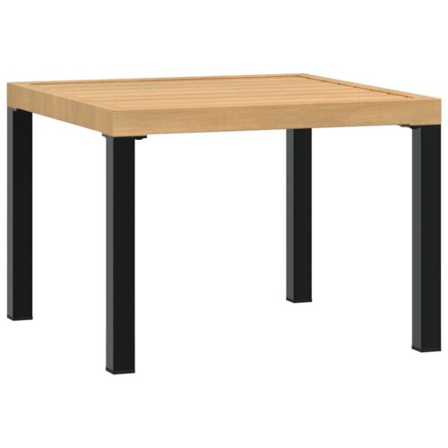 Garden Coffee Table Black 55x55x39.5cm Powder-coated Steel - Image 5
