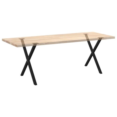 Dining Table Legs X-Shaped 2pcs Black 80x(72-73)cm Steel - Image 8