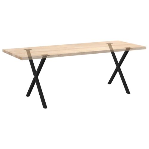Dining Table Legs X-Shaped 2pcs Black 70x(72-73)cm Steel - Image 8