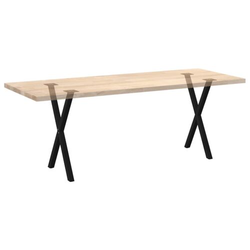 Dining Table Legs X-Shaped 2pcs Black 60x(72-73)cm Steel - Image 8