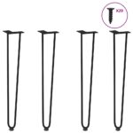 hairpin legs for console tables for Console Table 4pcs Black 72cm Solid Steel