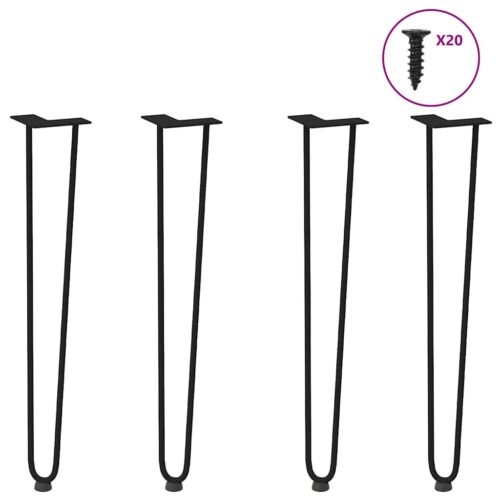hairpin legs for console tables for Console Table 4pcs Black 72cm Solid Steel