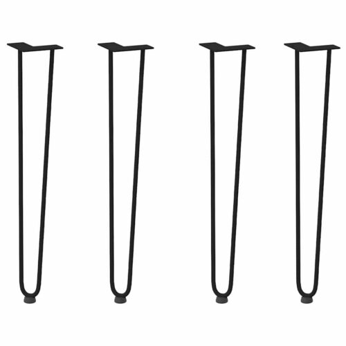 hairpin legs for console tables for Console Table 4pcs Black 72cm Solid Steel - Image 2