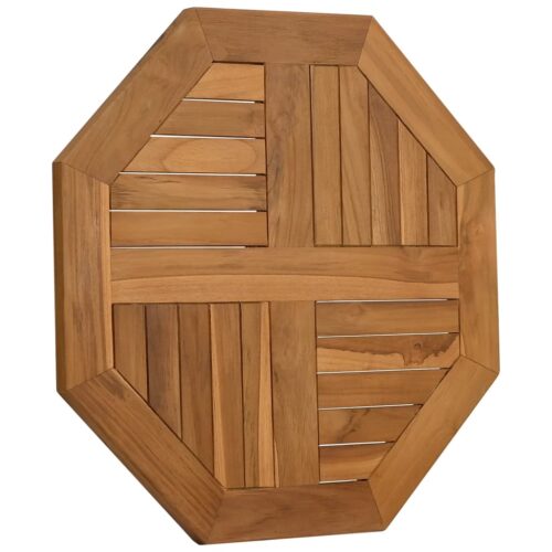 Table Top 60x60x2.5cm Octagonal Solid Wood Teak DIY Desk Panel Board - Image 3