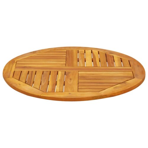 Table Top 80x2.2cm Round Solid Acacia Wood Timber DIY Desk Panel Board - Image 3