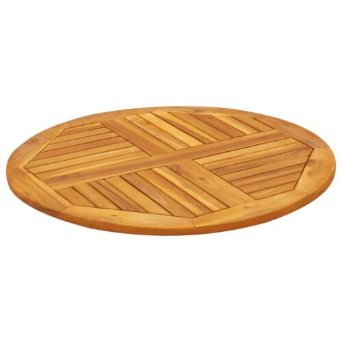 Table Top 80x2.2cm Round Solid Acacia Wood Timber DIY Desk Panel Board - Image 4