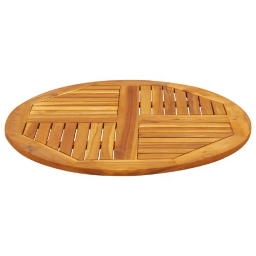 Table Top 80x2.2cm Round Solid Acacia Wood Timber DIY Desk Panel Board - Image 5