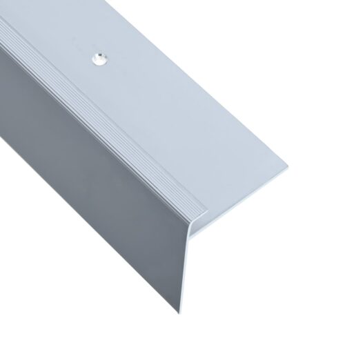 F-shape Stair Nosings 15pcs Aluminium 134cm Silver - Image 2