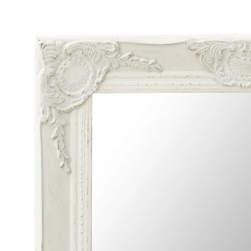 Wall Mirror Baroque Style 50x60cm White - Image 4
