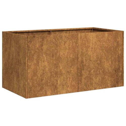 Raised Garden Bed Herbs Vegetables Box Pot Planter Rustic Weathering Steel 80x40x40cm - Image 11
