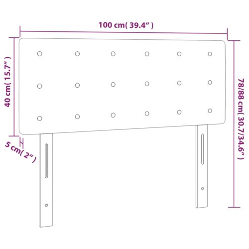 Headboard Black 100cm Velvet - Image 8