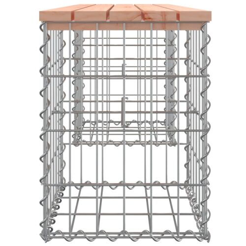Gabion Garden Bench Outdoor Patio Park Seat Chair Wood Wire Wall Stone Basket 103x31x42cm - Image 4