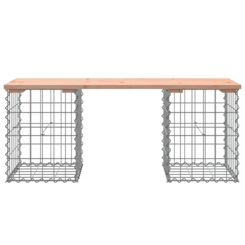 Gabion Garden Bench Outdoor Patio Park Seat Chair Wood Wire Wall Stone Basket 103x31x42cm - Image 5