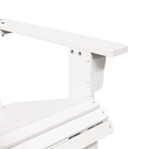 Adirondack Chair White 69x85x90.5cm Solid Wood Fir - Image 6