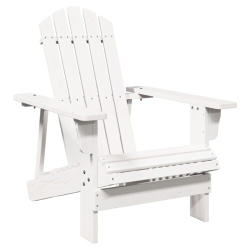 Adirondack Chair White 69x85x90.5cm Solid Wood Fir - Image 9