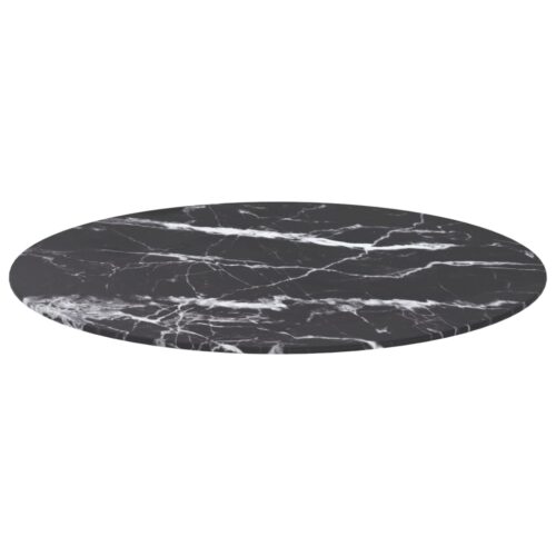 Table Top Black 70x0.8cm Tempered Glass with Marble Design DIY Desk Panel Board - Image 5