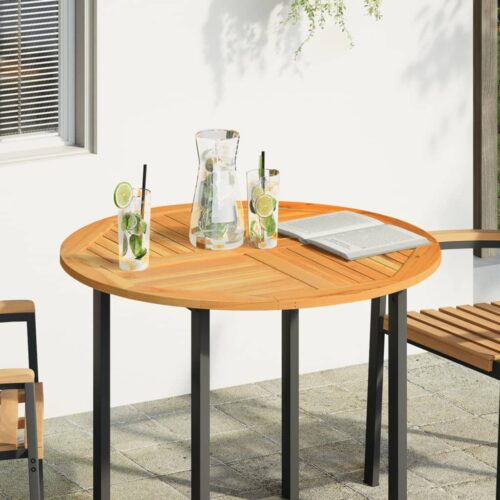 Table Top 90x2.2cm Round Solid Acacia Wood Timber DIY Desk Panel Board