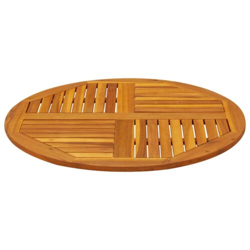 Table Top 90x2.2cm Round Solid Acacia Wood Timber DIY Desk Panel Board - Image 3