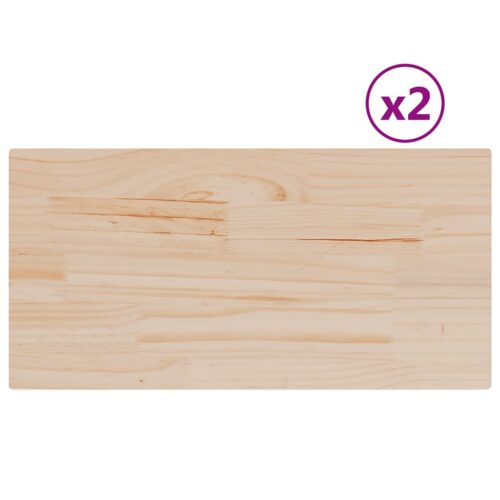 Table Tops 2pcs 80x40x2.5cm Rectangular Solid Pine Wood DIY Desk Panel Board - Image 11