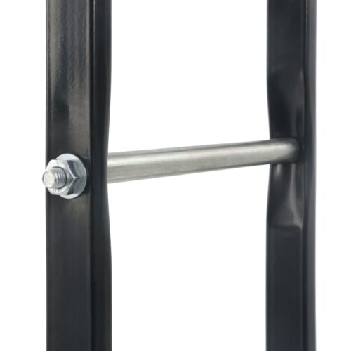 Firewood Rack Black 40x25x200cm Steel - Image 6