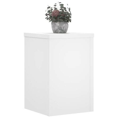 2pcs Wooden Plant Stands White 25x25x35cm - Image 3