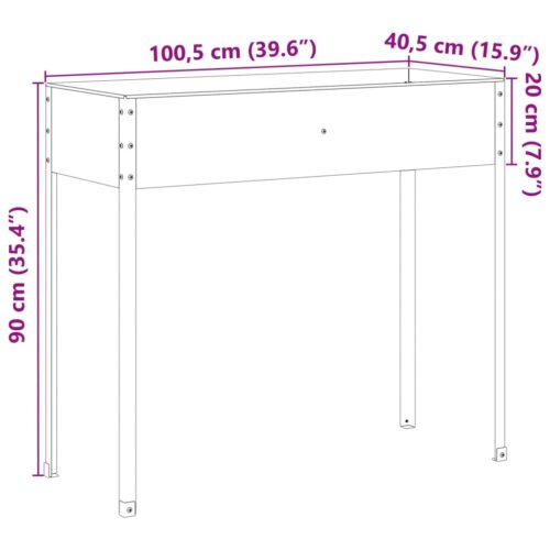 Garden Planter 100.5x40.5x90cm Weathering Steel - Image 10