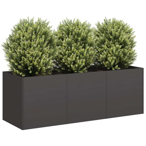 Raised Garden Bed Herbs Vegetables Box Pot Planter Cold Rolled Steel Black Black 120x40x40cm - Image 2