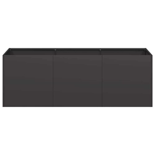 Raised Garden Bed Herbs Vegetables Box Pot Planter Cold Rolled Steel Black Black 120x40x40cm - Image 4
