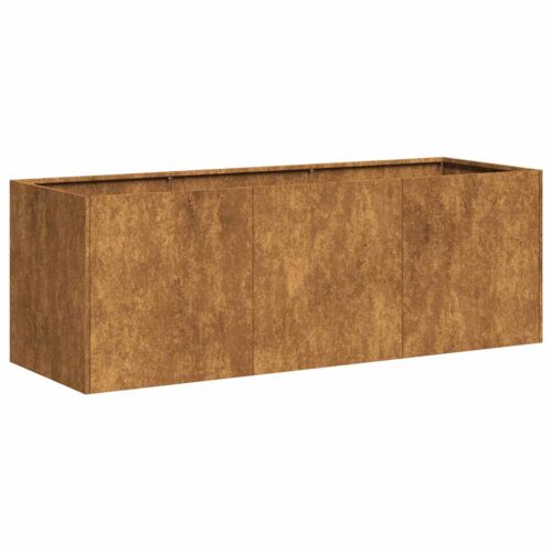 Raised Garden Bed Herbs Vegetables Box Pot Planter Rustic Weathering Steel 120x40x40cm - Image 11