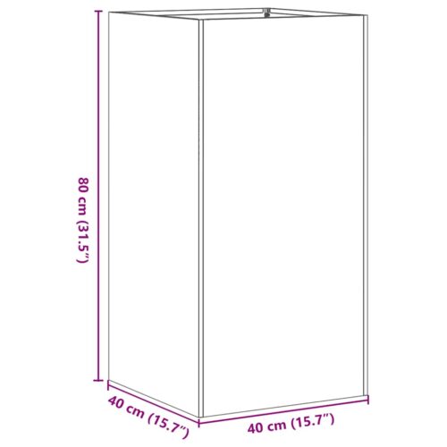 Raised Garden Bed Herbs Vegetables Box Pot Planter Galvanised Steel 40x40x80cm - Image 9