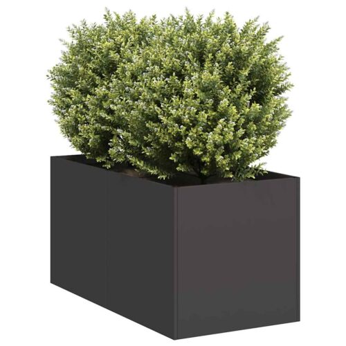 Raised Garden Bed Herbs Vegetables Box Pot Planter Cold Rolled Steel Black Black 40x80x40cm - Image 2