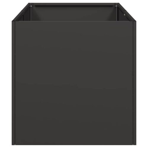 Raised Garden Bed Herbs Vegetables Box Pot Planter Cold Rolled Steel Black Black 40x80x40cm - Image 4