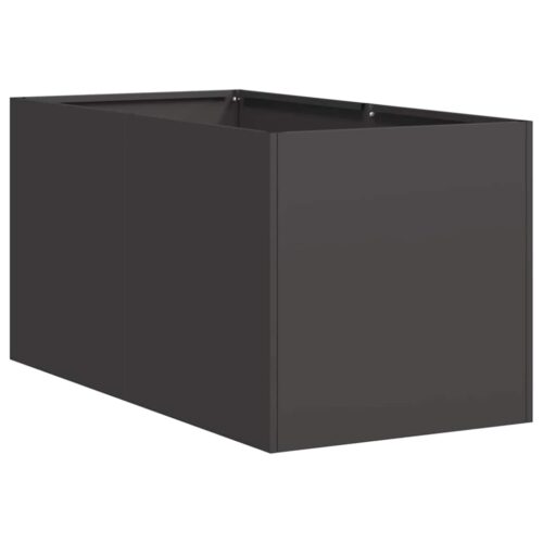 Raised Garden Bed Herbs Vegetables Box Pot Planter Cold Rolled Steel Black Black 40x80x40cm - Image 10