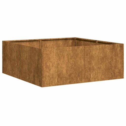 Raised Garden Bed Herbs Vegetables Box Pot Planter Rustic Weathering Steel 80x80x30cm