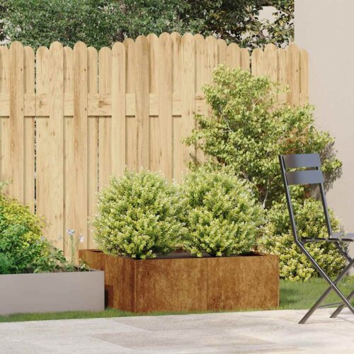 Raised Garden Bed Herbs Vegetables Box Pot Planter Rustic Weathering Steel 80x80x30cm - Image 3