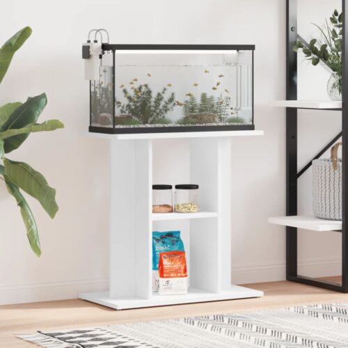 Aquarium Stand White 60x30x60cm Engineered Wood - Image 10
